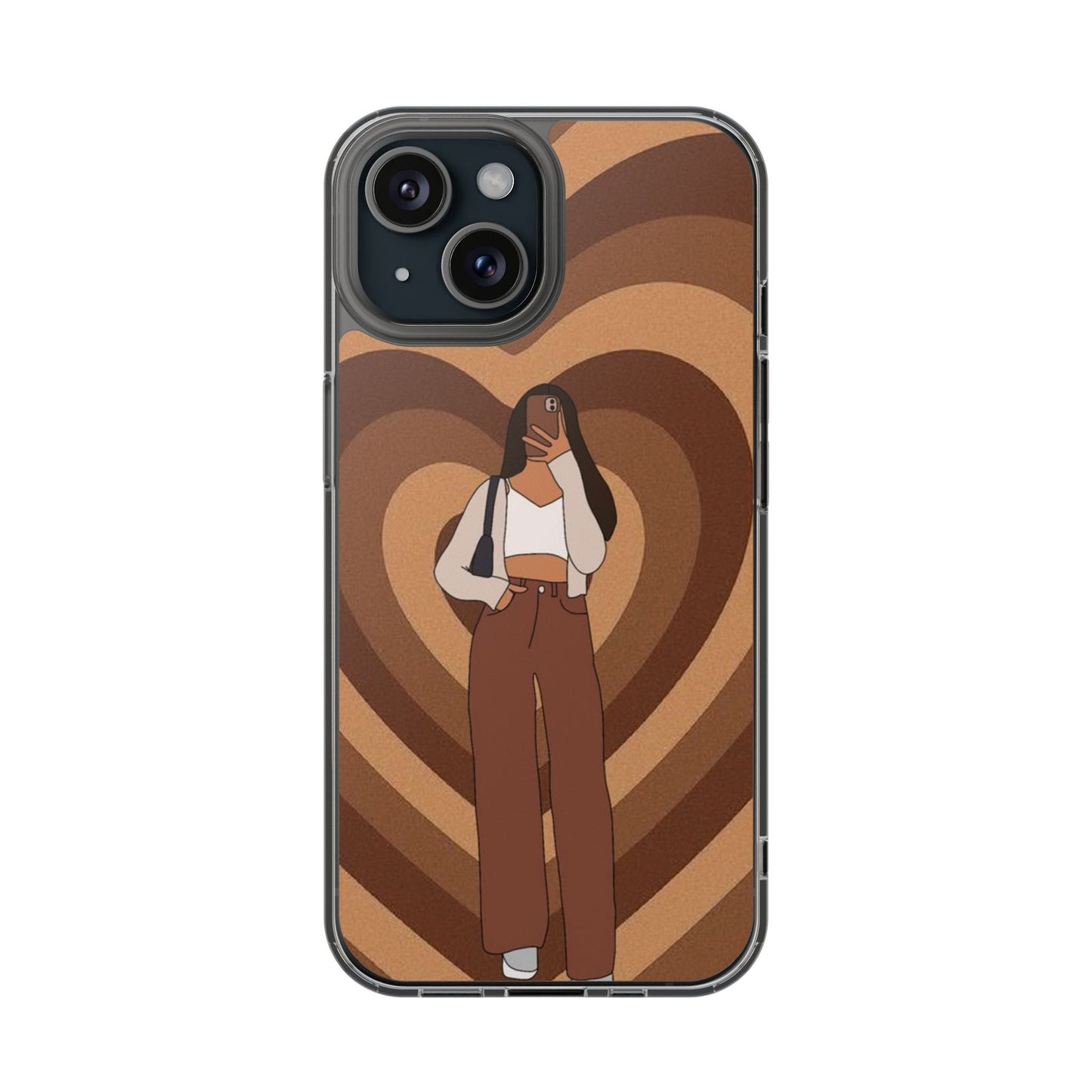 Brown Heart Phone Case