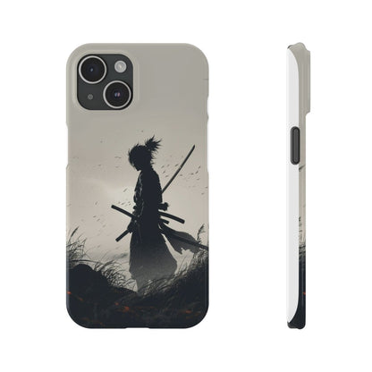Samurai in moonlight Phone Case