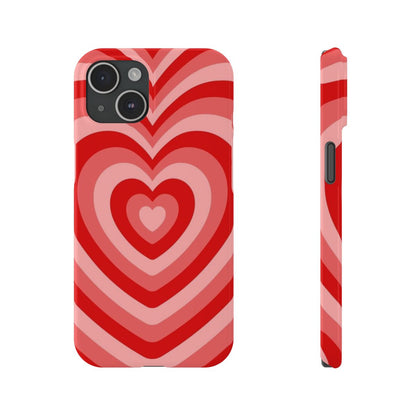 Y2K Red Hearts Designer Phone Case