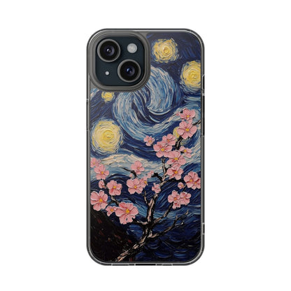 Starry Night Over a Blossom Tree Phone Case