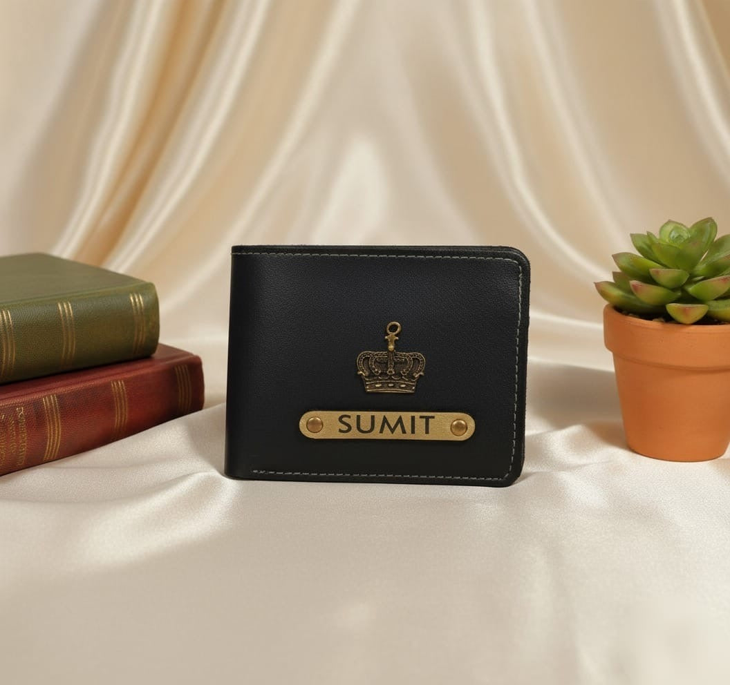 Personalised Black Wallets