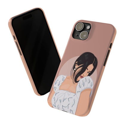 Elegant Illustrated Girl Phone Case - Covershub