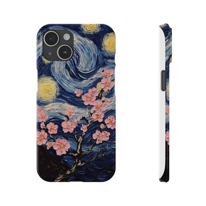 Starry Night Over a Blossom Tree Phone Case