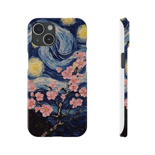 Starry Night Over a Blossom Tree Phone Case