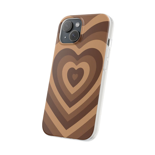 Brown Heart y2k Phone Case