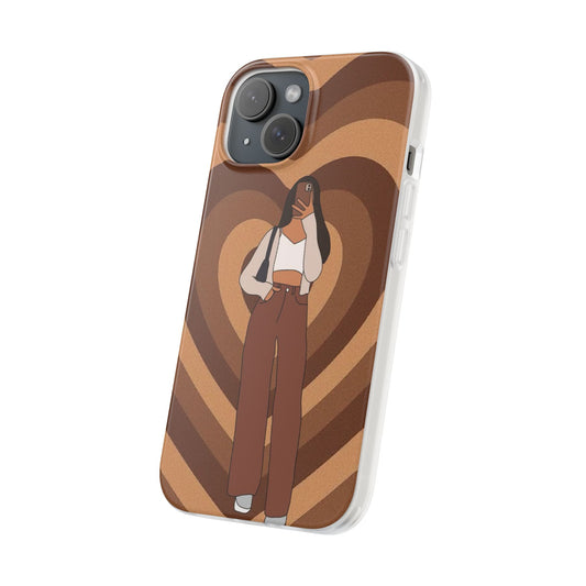 Brown Heart Phone Case